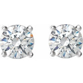14K White 1/3 CTW Natural Diamond Cocktail-Style Earrings